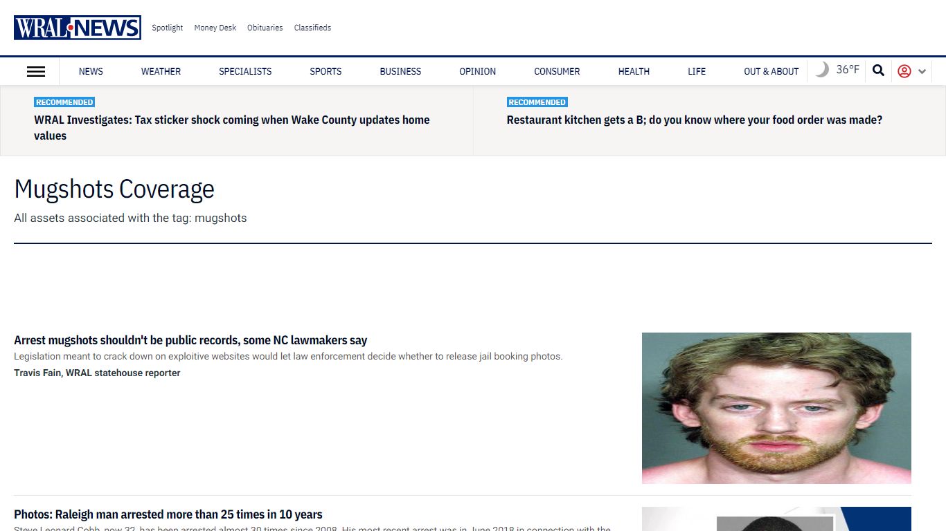 Mugshots Coverage - WRAL