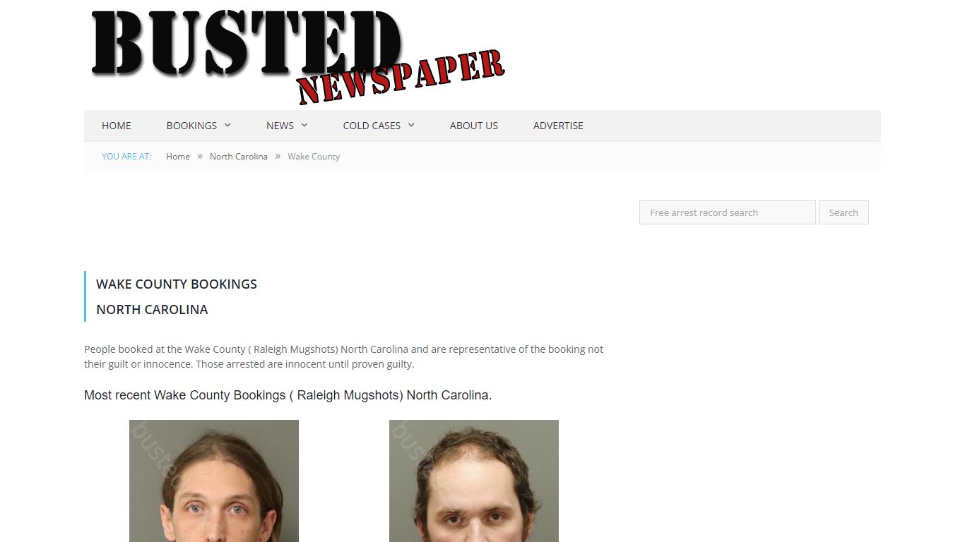 Wake County, NC ( Raleigh NC ) Mugshots - BUSTEDNEWSPAPER.COM